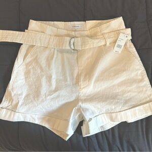 White high waisted shorts